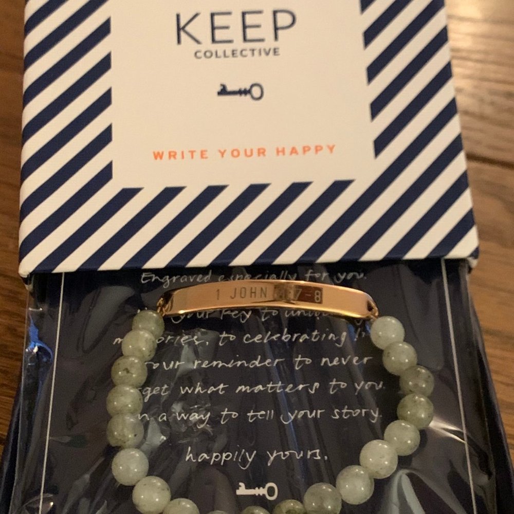 ⬇︎$12 Stella & Dot Beaded Engraved Bracelet